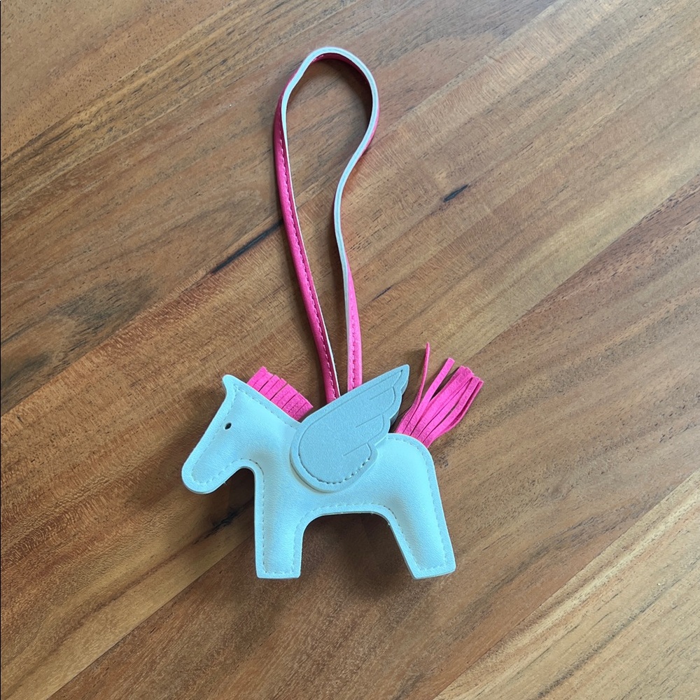 Pink and White Pegasus Bag Charm UNBRANDED